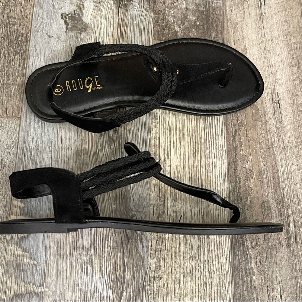 SOLD Womens black sandals size 8 - Picture 1 of 11